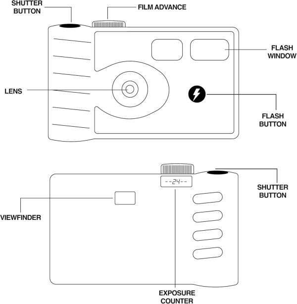 Disposable Film Camera – 35mm | 24 Shots | Exposure, Vibrant Design, Perfect for Vacations, Parties, Weddings & Events, Easy-to-Use | Built-in Flash | Retro Photos | Film Included | Tropical Pattern - Image 5