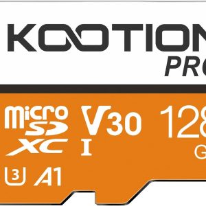 KOOTION 128GB Micro SDXC UHS-I U3 V30 A1 Memory Card - High Speed TF Card for Phone, Camera