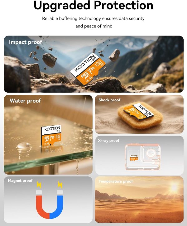 KOOTION 128GB Micro SDXC UHS-I U3 V30 A1 Memory Card - High Speed TF Card for Phone, Camera - Image 7