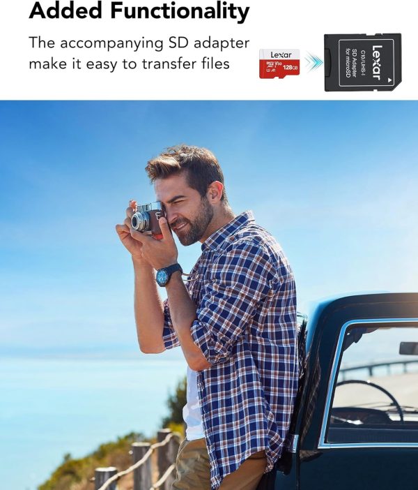 Lexar E-Series 128GB Micro SD Card 3 Pack, microSDXC UHS-I Flash Memory Card with Adapter, 100MB/s, C10, U3, A1, V30, Full HD, 4K UHD, High Speed TF Card - Image 7