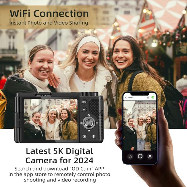 ORDRO G730 5K Mirrorless Camera 12x Optical Zoom, 3.2" Vari-Angle Touchscreen, Auto/Manual Focus for Vlogging and Photography - Image 8